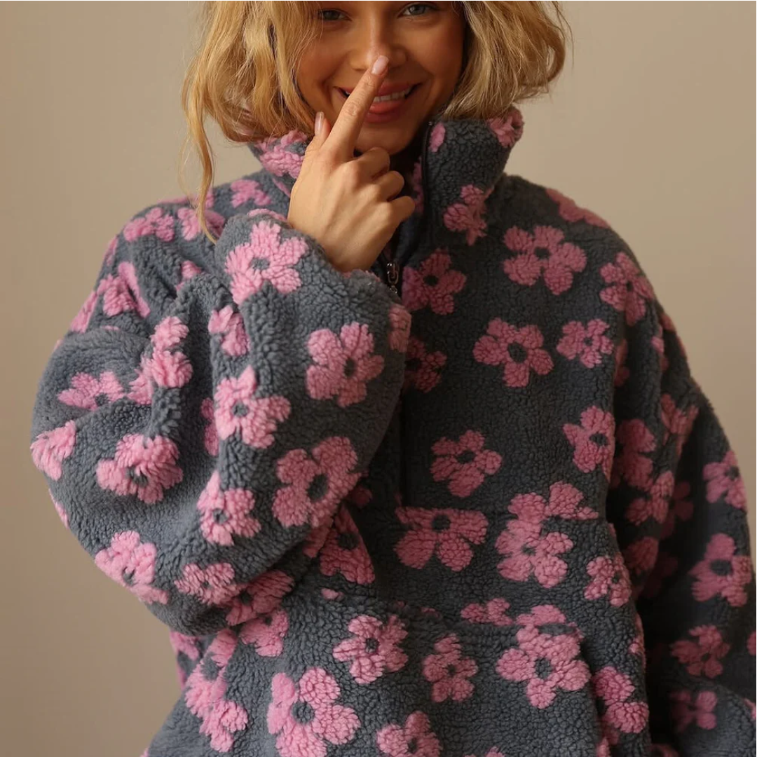 Yzella – Jersey de felpa con estampado floral