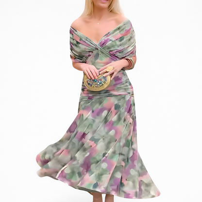 Florendra | Vestido Largo Floral con Escote en V